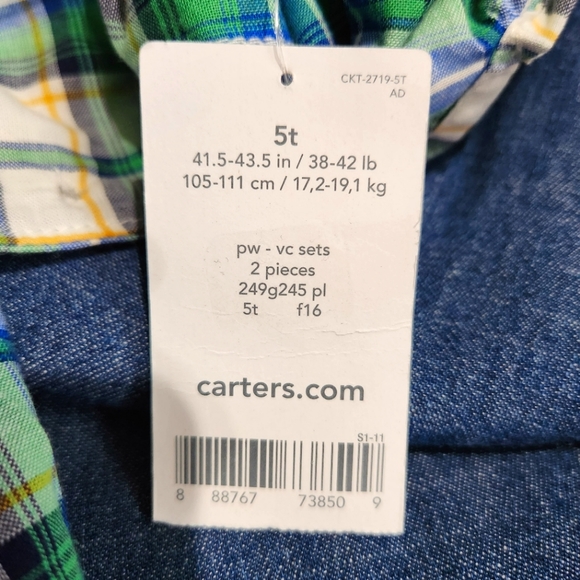 NEW Carter's toddler boy set 2-pc size 5T - Picture 8 of 10